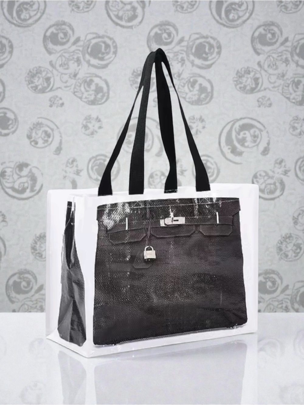 Black Not So Birkin Tote Bag